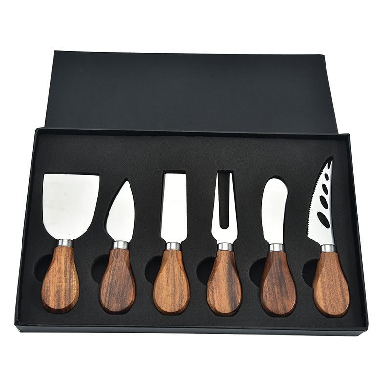 Featured image for '6-Piece Stainless Steel & Acacia Wood Cheese Knife Set  The Perfect Gift for Cheese Lovers'